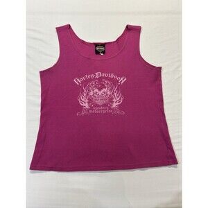 Harley Davidson Women's Tank Top Pink Size XL H3